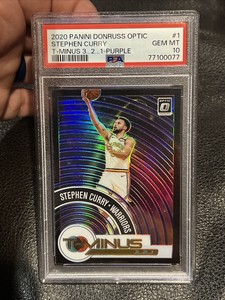 2020 Donruss Optic Steph Curry "T-Minus 3.2.1" Purple PSA 10 GEM MINT Warriors🐐