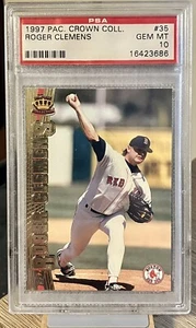 Roger Clemens 1997 Pacific Crown Collection PSA 10 GEM MT #35 **POP 3** - Bild 1 von 2