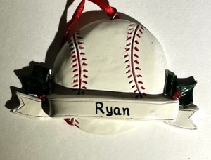 Personalized "Ryan" Baseball Ornament Holiday Decor - Picture 1 of 1