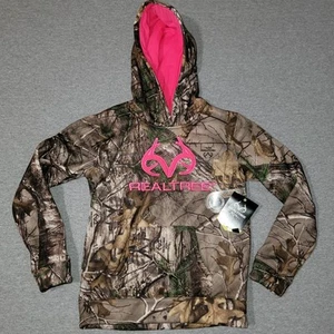 Realtree Xtra Green Hoodie Girls XL Pink Embroidered Logo Hunting  - Picture 1 of 9