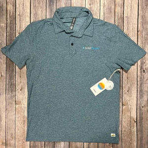 NEW Vuori Strato Tech Polo Shirt Stretch Performance Small Mens Blue Golf NWT - Picture 1 of 6