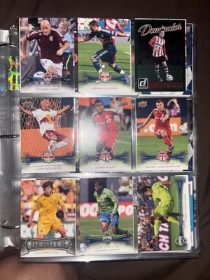 2 Sheets Of Back To Back Soccer Forward Trading Cards. 36 Total - Image 1 of 4