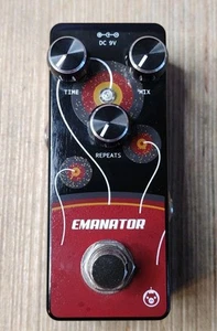 Pigtronix EMANATOR Delay Effects Pedal Black and Red LN Tested - Picture 1 of 6