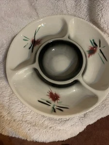 MCM 1961 California Pottery Lane & Co Van Nuys 8417 One Piece 4 Section 12" Tray - Photo 1/6