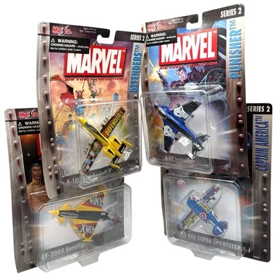 MARVEL (Lot of 4) Air Force Punisher Captain America Defenders X-Men Planes VTG - Image 1 of 4