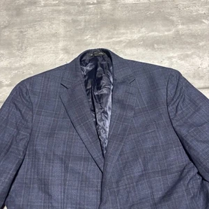 Banana Republic Blazer Jacke Herren 38R blau kariert Baumwollmischung * - Bild 1 von 16