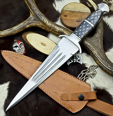 Premium Handmade J2 Steel Dagger Knife – Outdoor Bowie Knife W/Sheath Z-1581 - Image 1 of 4