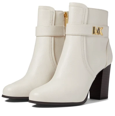 Michael Kors Womens Jilly Boots Heeled Dress Bootie Light Cream Ecru 10 M NEW - Image 1 of 4