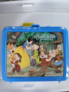 DISNEY'S SNOW WHITE / SEVEN DWARFS PLASTIC LUNCHBOX & THERMOS ALADDIN CO -EXC ++ - Picture 1 of 9