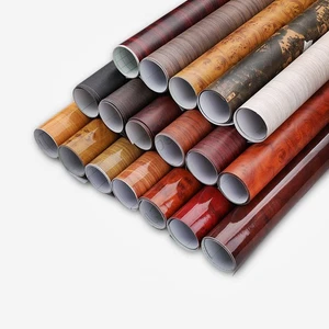 6size Wood Grain Textured Glossy Wrap Sticker Decal Vinyl Film DIY Car Interior - Picture 1 of 32