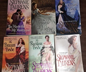 lot of 6 Stephanie Laurens romance Novels paperback books titles in pics - Picture 1 of 6