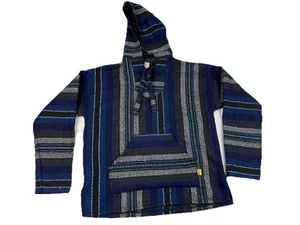Molina BAJA Hoodie Herren mittelblau grau gestreift Kapuzenpullover Southwestern Surf - Bild 1 von 4