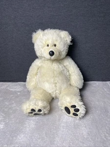 Build a Bear Eisbär Kunstfell Leder Nase & Pads 20" Vintage 1997 Spielzeug Lovey - Bild 1 von 6