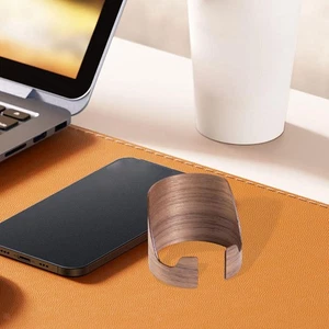 Wood Phone Stand Desktop Organizer Portable Bracket Wooden Multifunctional Decor - Photo 1 sur 6
