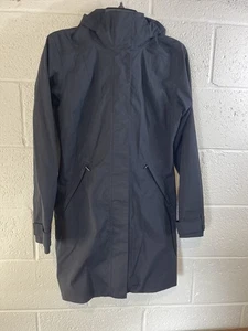 Patagonia Black Zip Up Long Winter Lined Jacket with Hoodie Size Small Womens - Picture 1 of 8