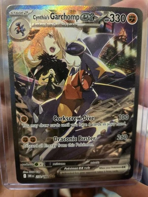 Pokemon Destined Rivals Cynthia's Garchomp EX English SAR 232/182 - Image 1 of 4