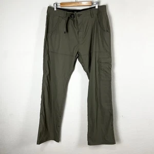Prana Stretch Zion Pant II Schiefergrün Herren 36x32 Relaxed Fit Cargo Gürtel - Bild 1 von 10