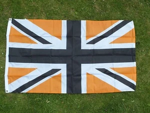 Black/Gold-Orange UK Flag Union Jack Wolves Wolverhampton Wanderers WWFC bn - Picture 1 of 1