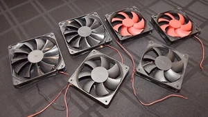 PC FANS - 2-Wire - Qty 6 - See Description for Sizes & Types - Afbeelding 1 van 4