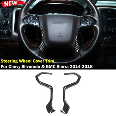 For Silverado Steering Wheel Trim Interior Accessories For GMC Sierra 2014-2018 - Image 1 of 4