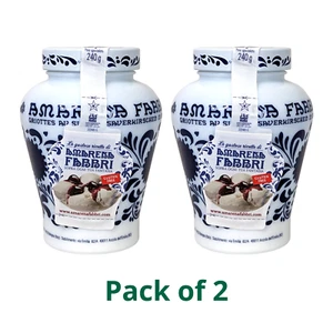 Amarena Fabbri Cherries in Syrup, Frutto e Sciroppo Glass Opaline 2 x 600g Jars - Picture 1 of 11