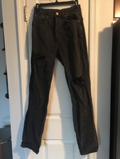 Divided H&M Women's Black Distressed Jeans. Size 4. Boyfriend fit.