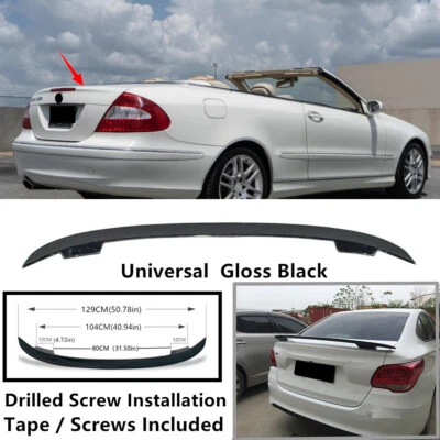 Fit For 2003-2009 Mercedes CLK Sedan Rear Trunk Lip Spoiler Wing Black Universal Foto 1 de 4