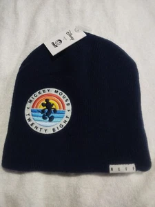 Disney Collection Neff Mickey Mouse 28  Black Beanie One Size Fits All NEW - Picture 1 of 6