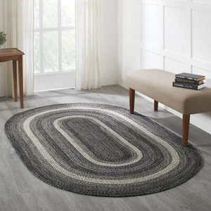 Farmhouse 60"x96" Area Rug Black Sawyer Mill Textured Pad Floor Decor VHC Brands - Picture 1 of 8