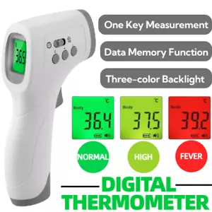 Digital Infrared Forehead Thermometer Non-Contact Temperature Gun For Adult Kids - Picture 1 of 12