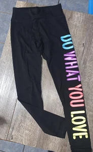 Justice sz 12 do what you love rainbow glitter leggings guc - Picture 1 of 5