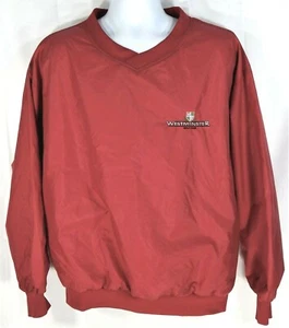 Windbreaker Jacket Men XL Red Pullover Westminster Golf Club, Port and Company - Picture 1 of 5