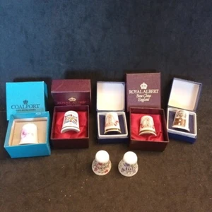 Thimbles Joblot Bundle Coalport, Royal Albert, Fenton - Picture 1 of 7