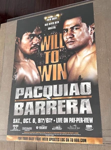 2007 Manny Pacquiao VS Marco Antonio Barrera II LARGE Boxing Poster 27 X 40" HBO - Picture 1 of 7