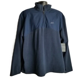Reebok Microfleece 1/4 Zip Athletic Pullover Size 2XL NEW Navy Blue Outdoor - Picture 1 of 10