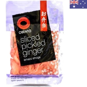 100g Pink Sliced Pickled Ginger for Salad, Sushi & Seafood - Vegetarian Delight - Picture 1 of 2