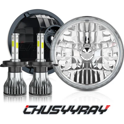 FIT dodge D100 D150 D200 D300 7inch Round LED Headlights Hi/Lo Sealed Beam - Image 1 of 4