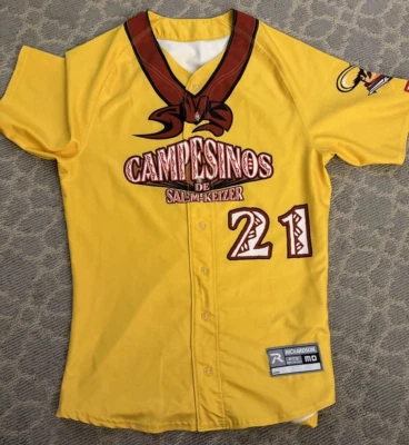 Camiseta Campesinos De Salem-Keizer Amarilla Mediana - Mavericks Independent Baseball Foto 1 de 4