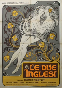 "LES DEUX ANGLAISES ET LE CONTINENT" Affiche italienne 1972 (François TRUFFAUT) - Imagen 1 de 1