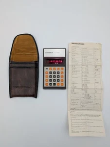 Hanimex BCM30 Vintage 8 Digit Red LED Calculator with Sleeve - Picture 1 of 20