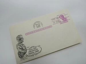 USPS Scott UX48 4c Carmine Rose Abraham Lincoln First Day Of Issue Postal Card - Picture 1 of 5