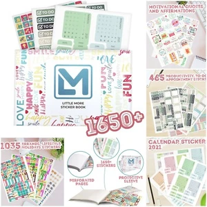 1650+ Stickers Little More Bullet Sticker Book 2021 Daily Planner To Do List New - Picture 1 of 12
