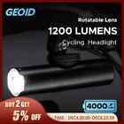800/1200 lumens lumière avant pour vélo objectif rotatif étanche vélo lampe de poche DEL