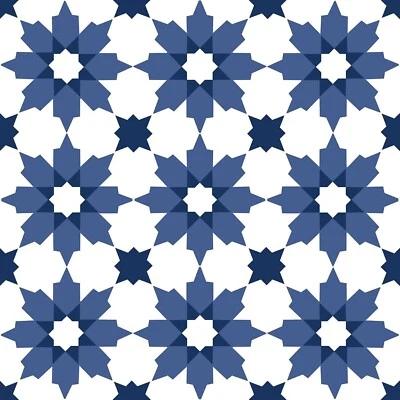 FloorPops Zellige Peel & Stick Floor Tiles, Blue - Image 1 of 4