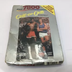 VTG 1983 Atari Nintendo 7800 One on One Basketball Video Game Cartridge NOS - Picture 1 of 5