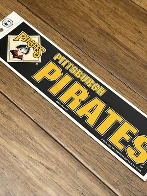 Vintage Pittsburgh Pirates Bumper Sticker MLB Baseball 1990’s USA 11” JD - Image 1 of 4
