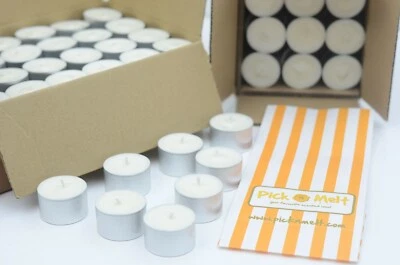 Soy Wax tealights (Large). 100% pure natural soy. Hand poured in Hampshire, UK - Image 1 of 4