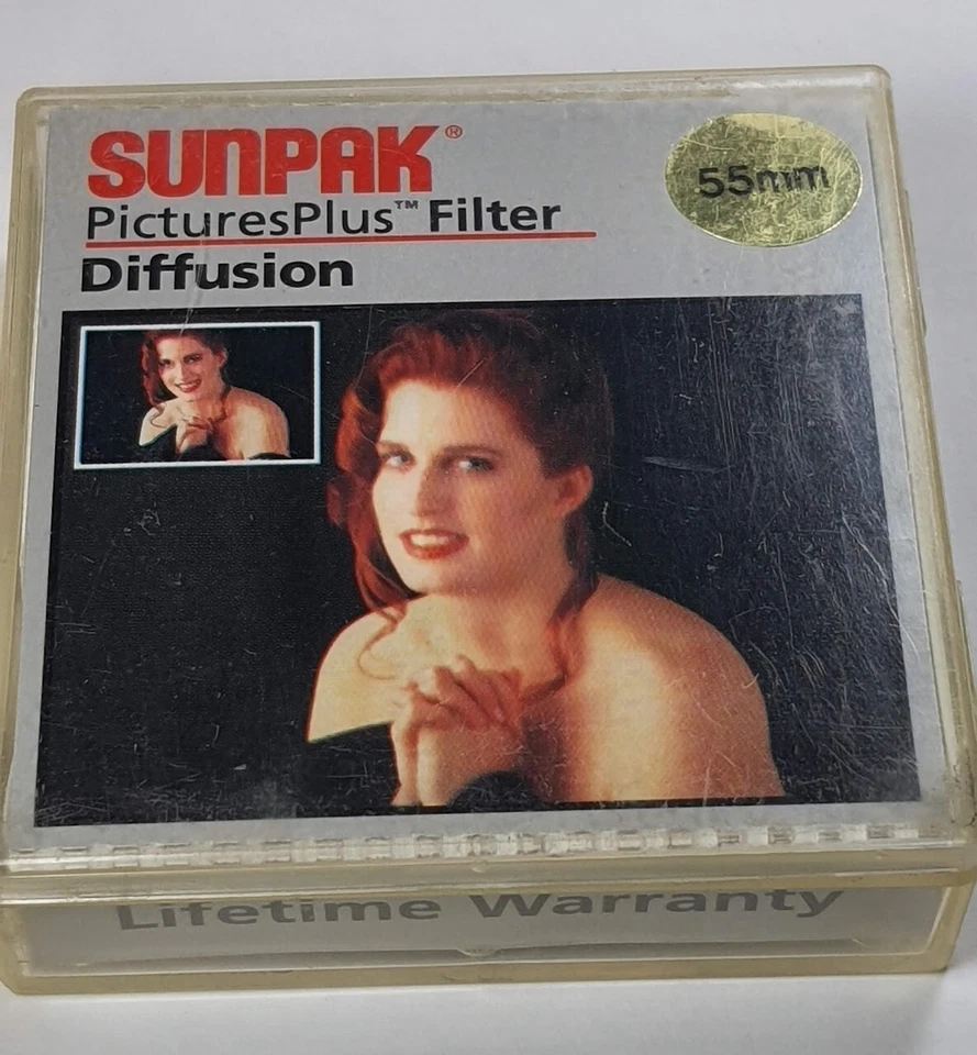 55mm Diffuser Glass Lens Filter 55 mm Diffused Soft Softer Look Diffusion Sunpak - Image 1 of 4