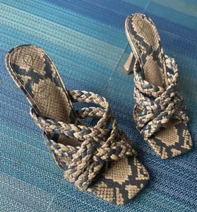 Sam Edelman Woman Marjorie Strappy Leather Sandals Dark Wheat Size 5 M New! - Picture 1 of 10