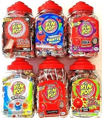 ALDOR LOLLIPOPS BUBBLEGUM FILLED PIN POP MIX FLAVOURS KIDS PARTY BAG FILLER SWEETS
